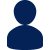 Blaue Icon-Grafik von Person